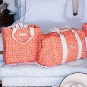 India Hicks Poppy Red Riviera Duffel bag NEW